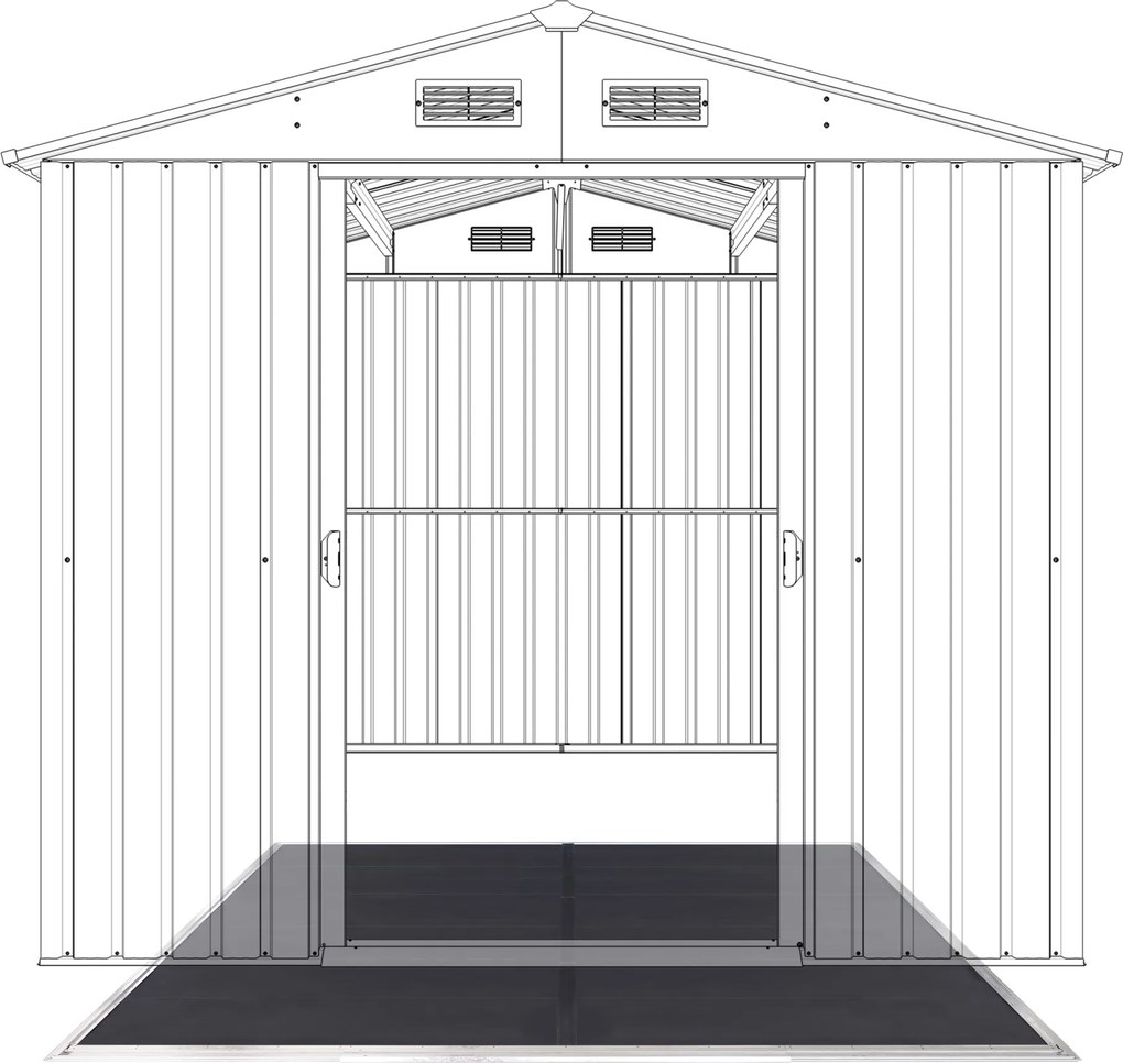 Podlaha BBFL-ZDB9 pre záhradný domček BestBerg ZDB-9 / 296 x 261 cm / čierna