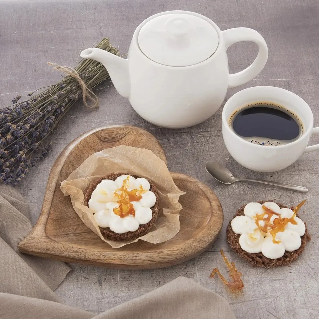 Orion Drevená tácka Mango Srdce 20 x 20 cm, S