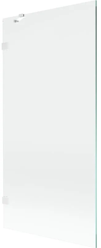 Mexen, Mexen Lunar 1-krídlová vaňová zástena 90 x 150 cm, transparentná, biela - 897-090-000-20-00