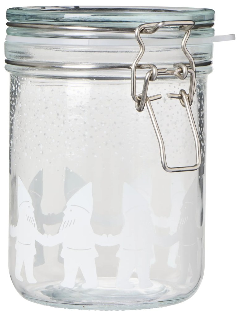 Ib Laursen Sklenená dóza s patentom Santa's Helpers 700 ml