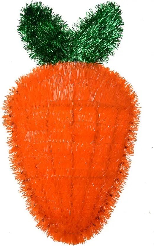 Oranžová nástenná plastová dekorácia mrkva - 20*3*37 cm