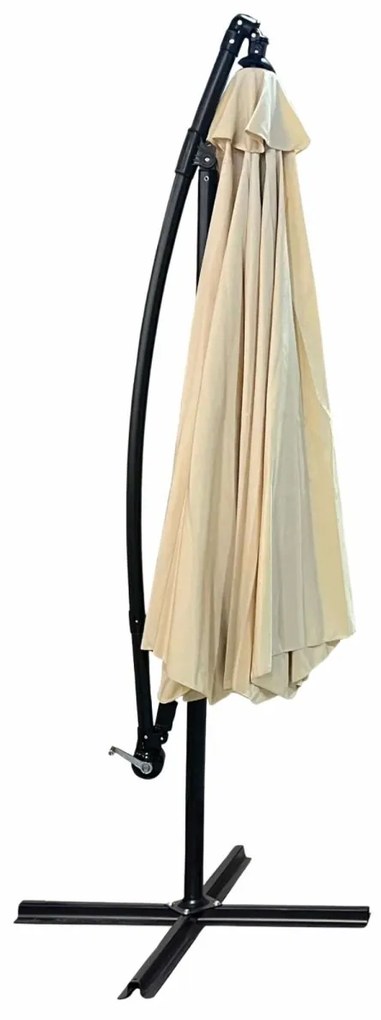 Záhradný slnečník CYNIA s bočnou nohou 300 cm béžový