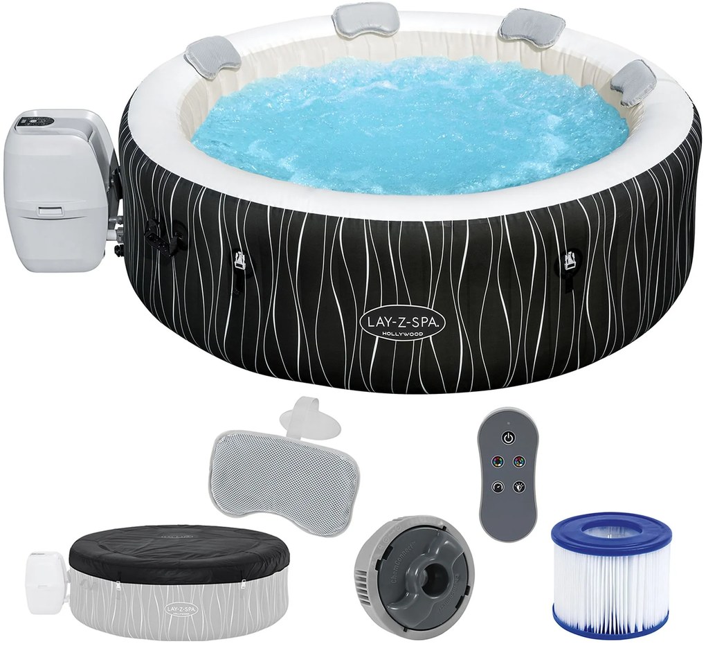 BESTWAY Lay-Z-Spa Hollywood AirJet Vírivka, 196 x 66 cm, 4-6 osôb 60059