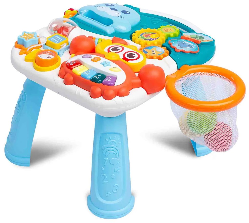 Detské hrajúce edukačné chodítko 2v1 Toyz Spark turquoise