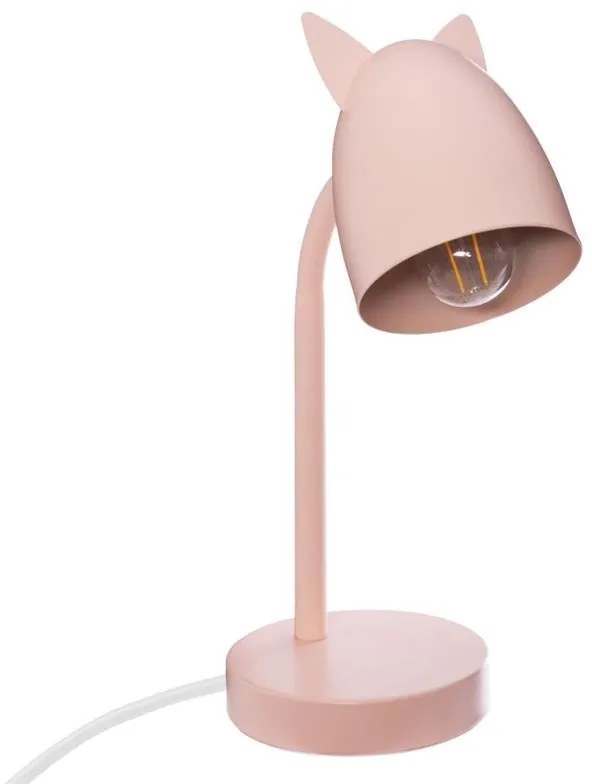 Stolná lampa Leren ružová