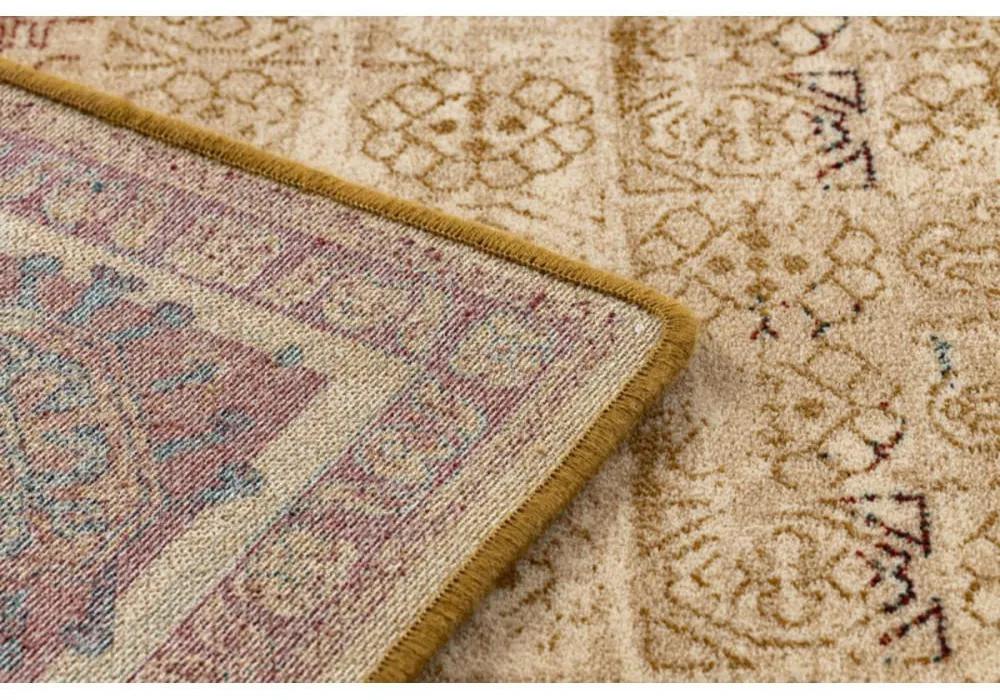 Vlnený kusový koberec Pamuka krémovo vínový 200x300cm