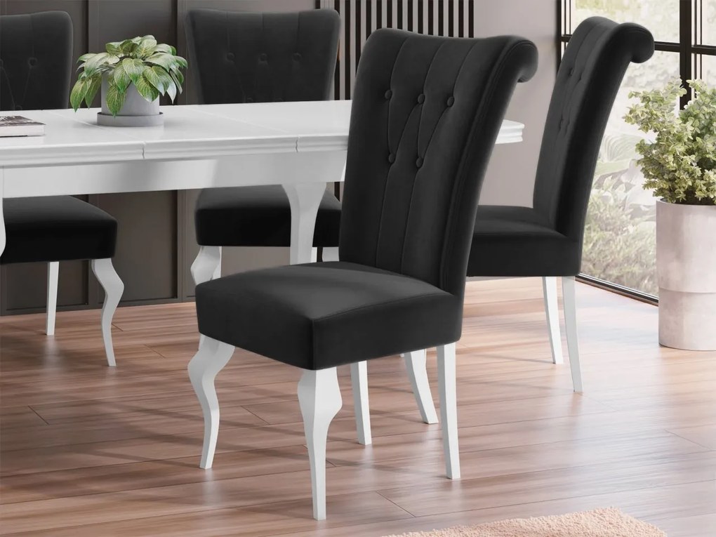 Jedálenská stolička ST63, Dostupné poťahy: Magic Velvet 2258, Farby: biela