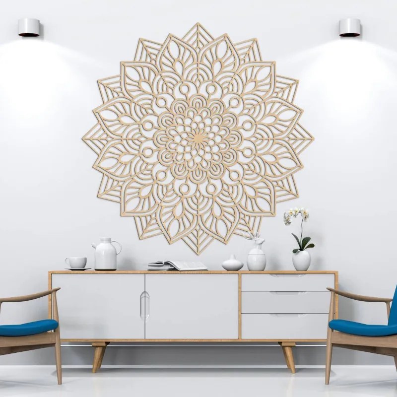 Dizajnová drevená dekorácia kvetinový ornament | SENTOP HDF0319-A