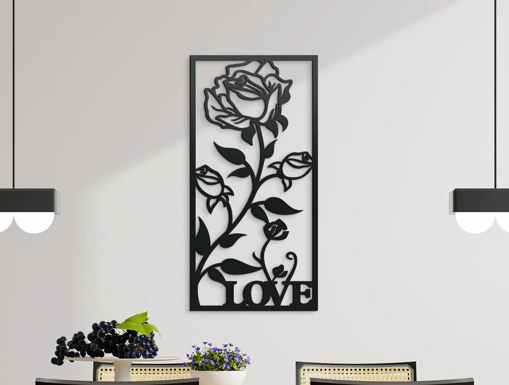 drevko Drevený obraz na stenu Ruža z lásky