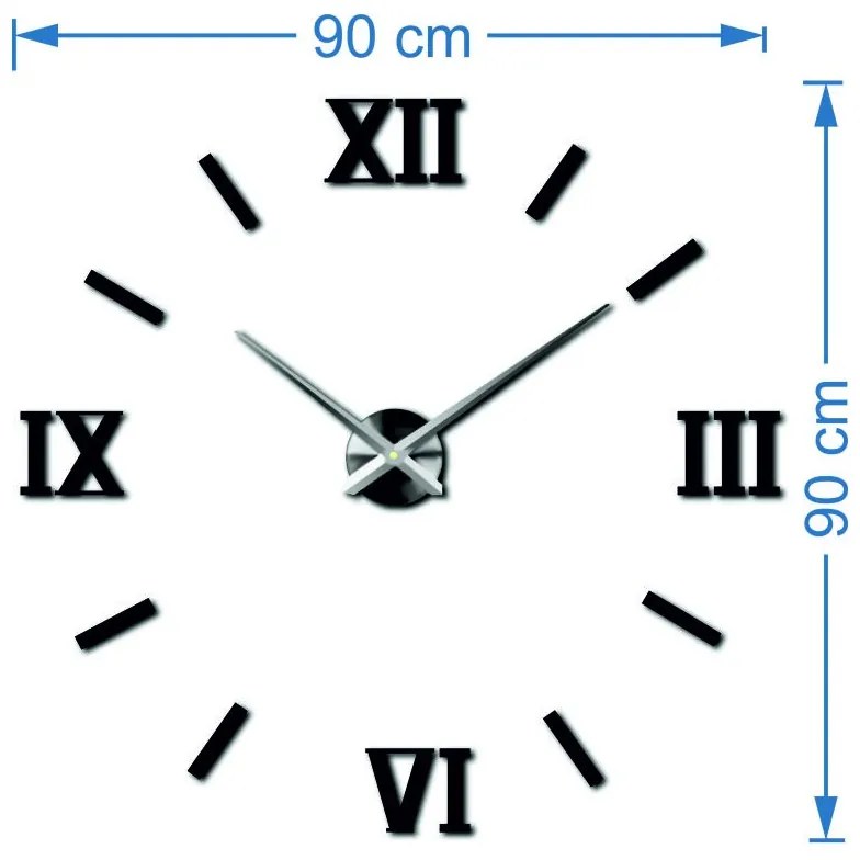 Stylesa Nástenné  hodiny do obyvačky  DROZDAJKA 3D XXL S048 sj čierne