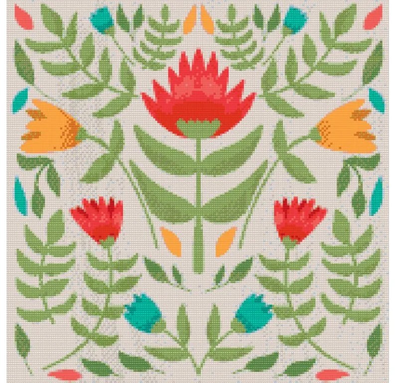 Gario Diamantové maľovanie Tulipánové pozadia Rozmery: 80 x 80 cm, Rámovanie: S vnútorným rámom, Diamanty: Štvorcové