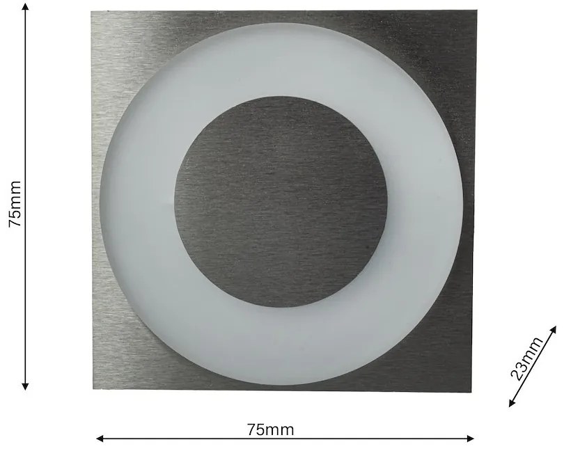 Schodiskové LED svietidlo Polar, 1x LED 0,6w, 3000k, s