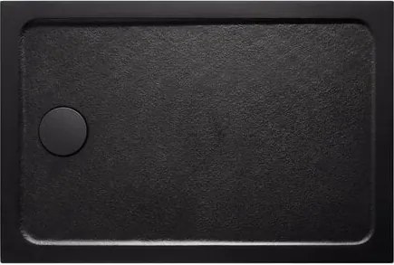 Sprchová vanička obdĺžniková SAT Project 110x80 cm liaty mramor čierna SATSVPRO11080CA