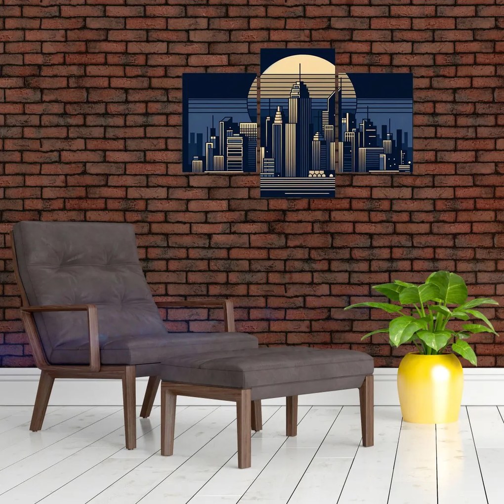 Obraz – Geometrické mesto (90x60 cm)