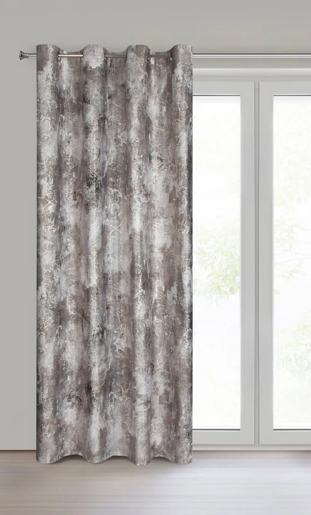 ZATEMŇOVACÍ ZÁVES NA KRÚŽKOCH ESTER 140X250 CM VZOROVANÁ