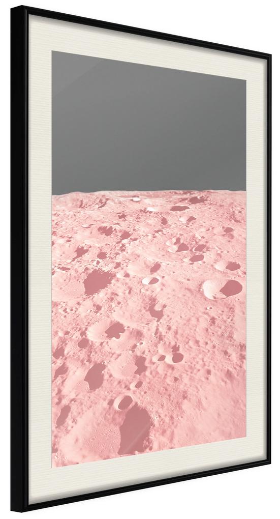 Artgeist Plagát - Pink Moon [Poster] Veľkosť: 20x30, Verzia: Čierny rám s passe-partout