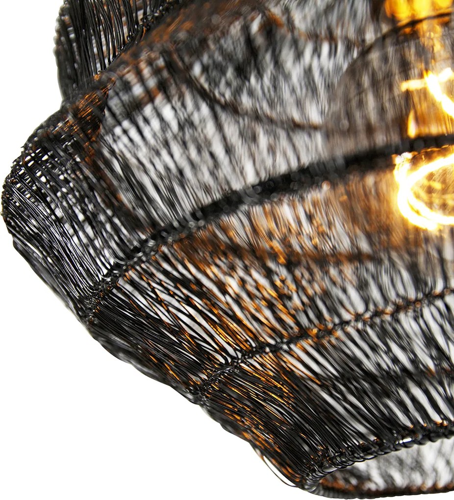 Orientálne stropné svietidlo čierne 25 cm - Vadi