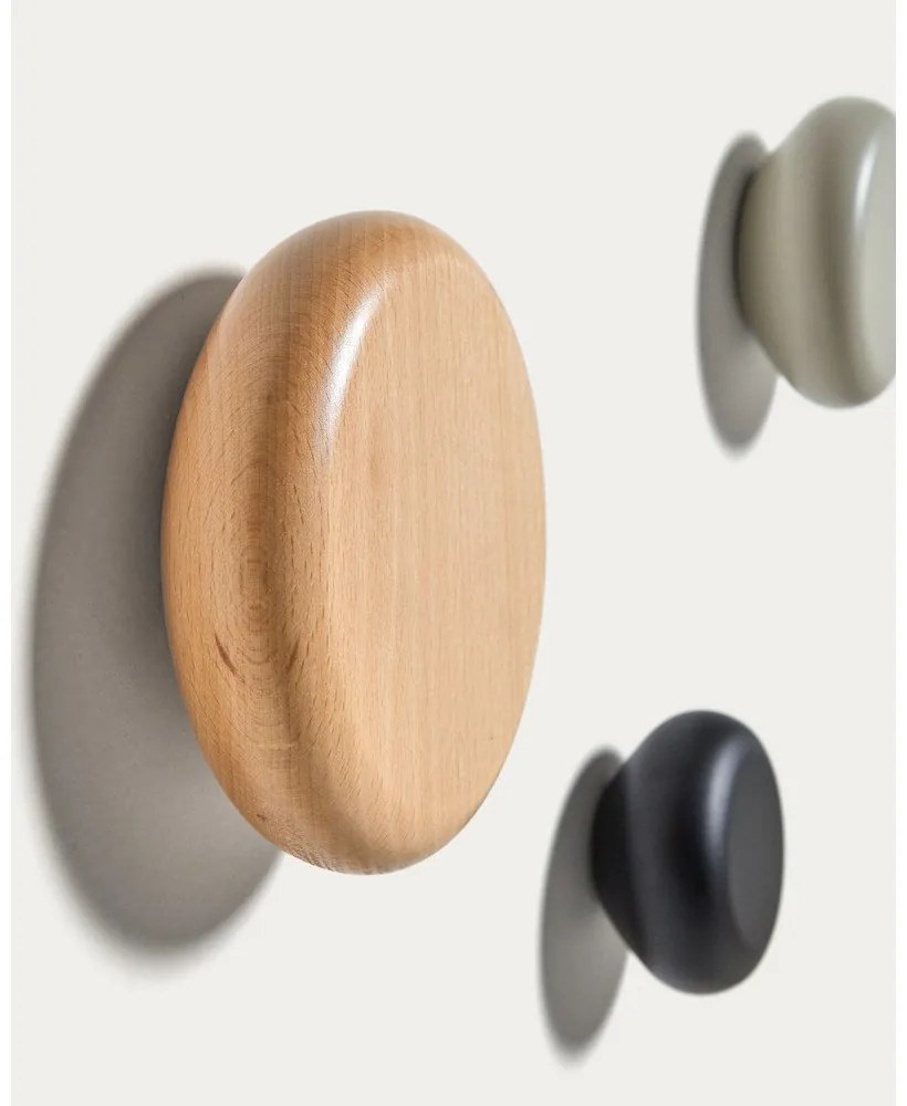 Nástenné drevené háčiky v súprave 3 ks Nadue – Kave Home