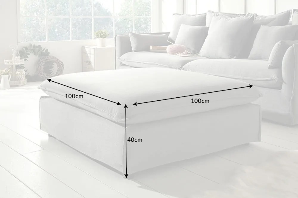 Taburetka Heaven 100cm sivá bielizeň