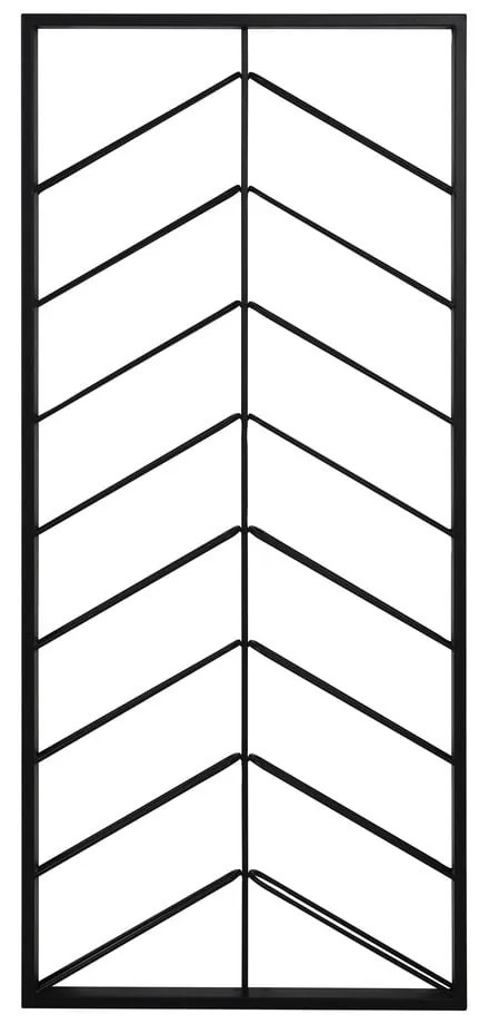 Čierny nástenný kovový regál na víno počet fliaš 16 70x160x6 cm Malbeo – Light &amp; Living