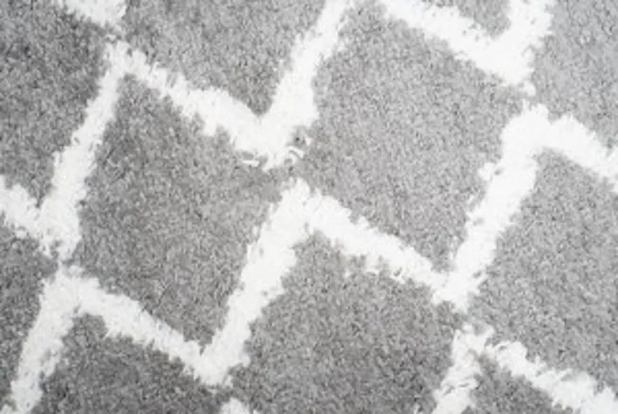 TA Koberec C090B TMAVO SIVÁ/KRÉMOVÁ BOHO Rozmer: 100x250 cm