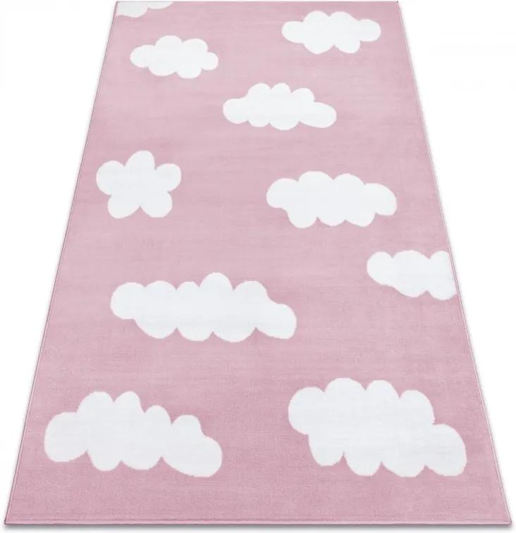 3kraft Kusový koberec BCF Clouds ružový
