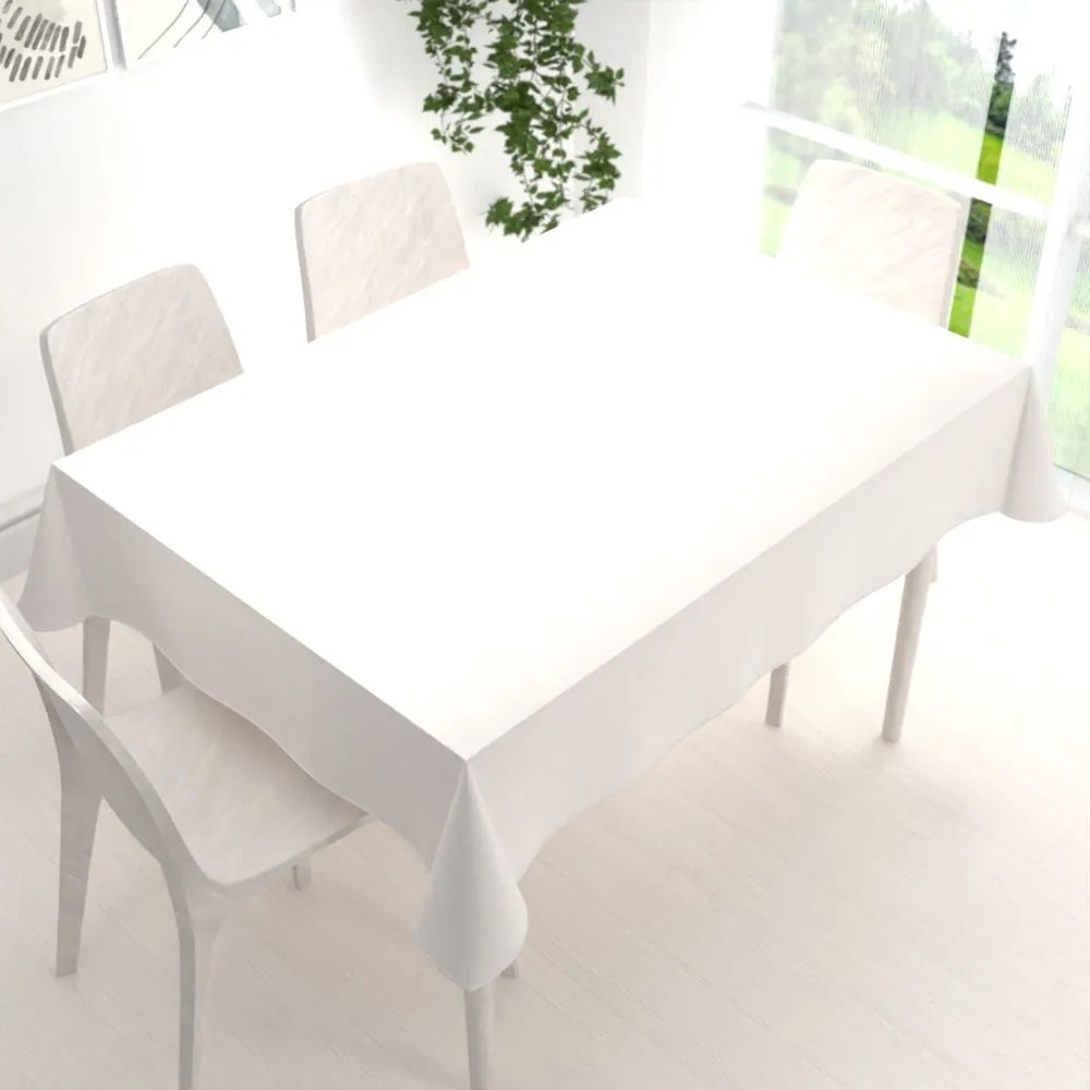 Biante Zamatový obdĺžnikový obrus Velvet Premium SVP-024 Krémovo biely 140x200 cm