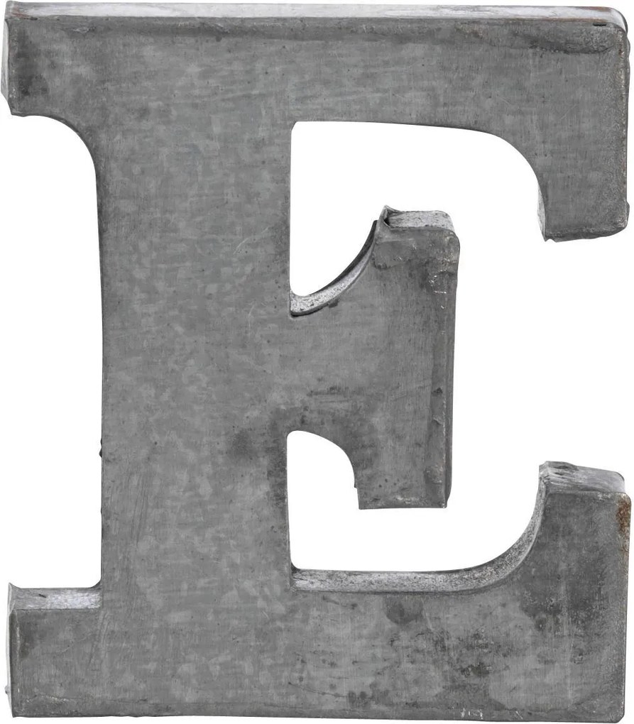 MADAM STOLTZ Plechové písmeno E, 6 cm