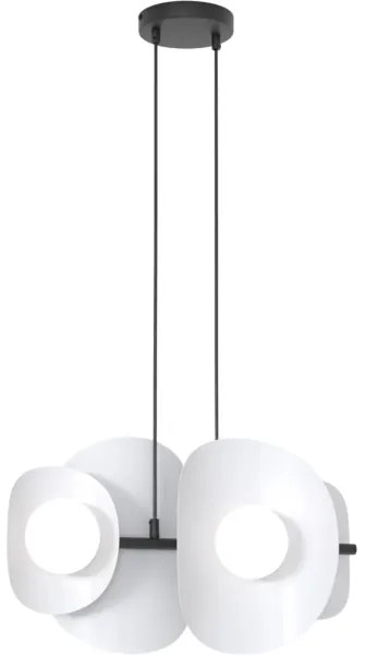 Luster na lanku ELEMENTI 4xG9/8W/230V sivá