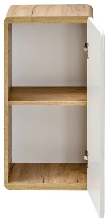 Zostava kúpeľňového nábytku BÁRA 80 cm s vysokou skriňou vr. keramického umývadla na dosku