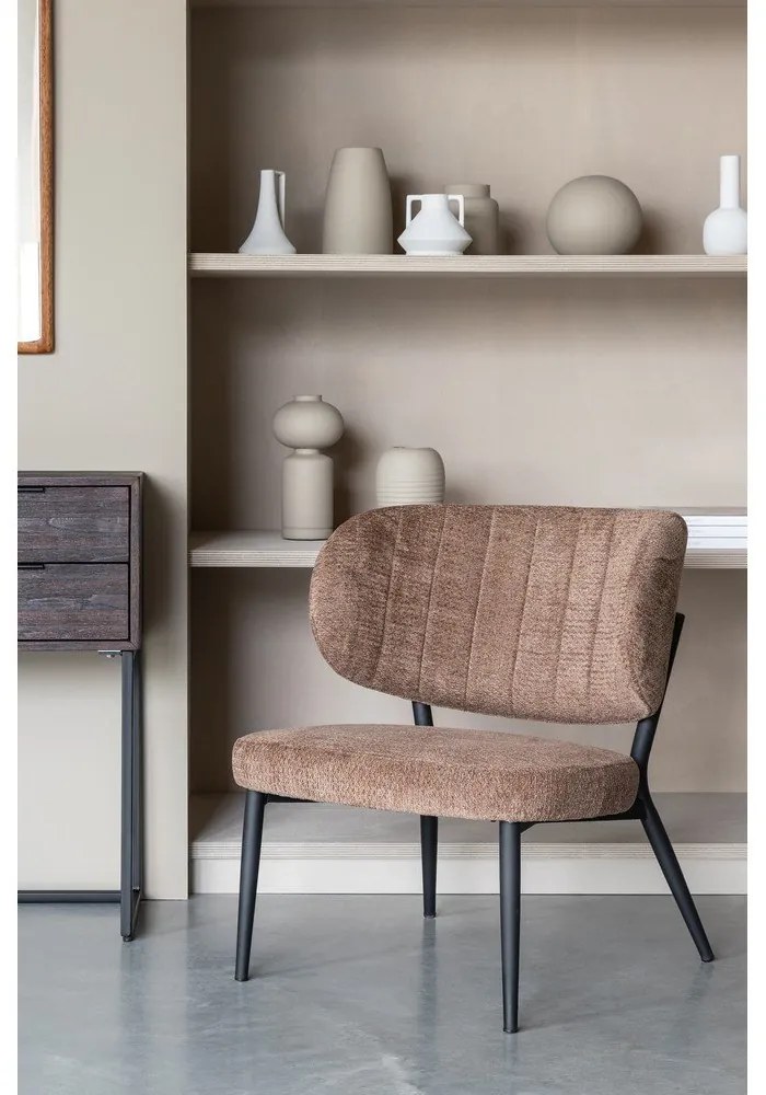 Oranžovohnedé kreslo Sanne – White Label