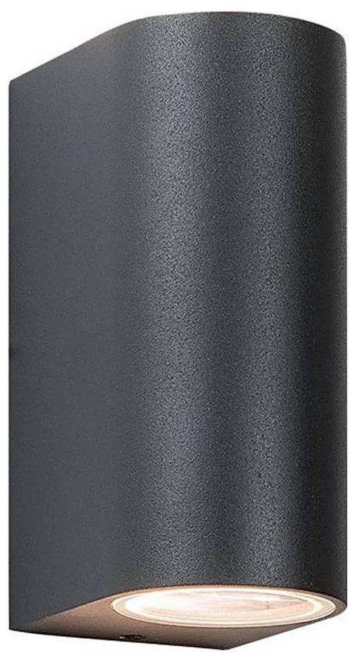 Zambelis E122 - Vonkajšie nástenné svietidlo 2xGU10/15W/230V IP54 antracit