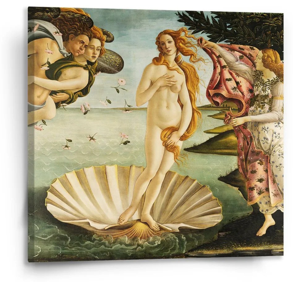 Sablio Obraz Zrodenie Venuše - Sandro Botticelli - 110x110 cm