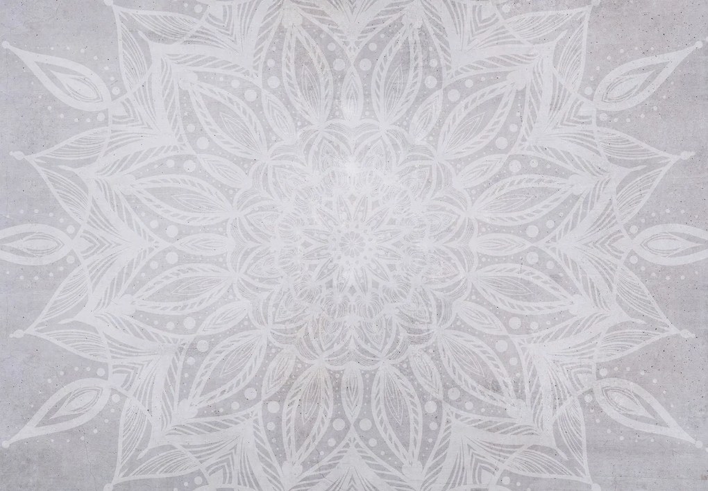 Fototapeta - Mandala na betónovej stene (147x102 cm)