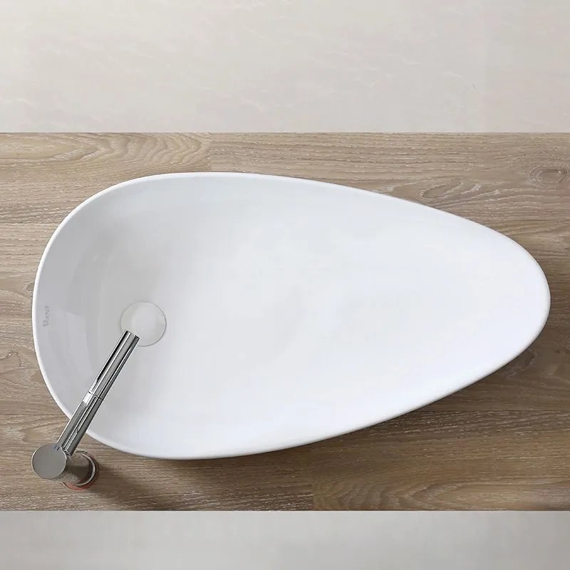 Keramické umývadlo na dosku REA GRETA WHITE 77x42,5 cm biele