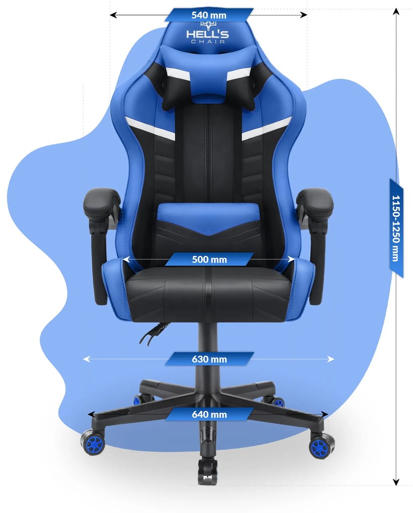 Hells Detská Herná stolička Hell's Chair HC-1004 KIDS Black Blue