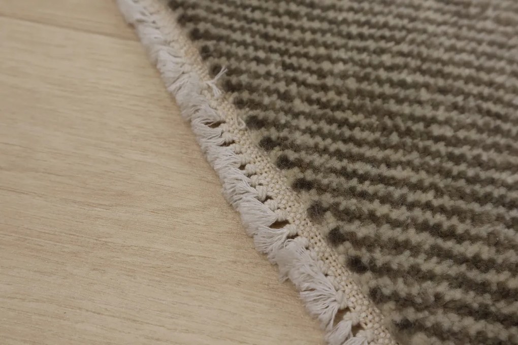 Mujkoberec Original, Ručne viazaný indický koberec Sirsa 1311 brown, 60x90, béžová, obývacia izba