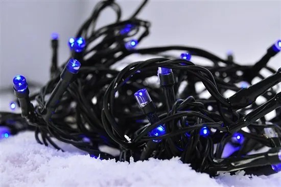 LED vianočné reťaz, 3m, 20xLED, 3x AA, modré svetlo, zelený kábel