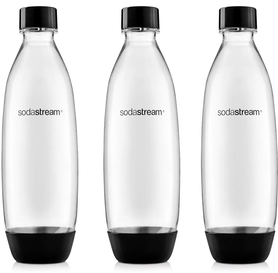 SodaStream Fľaša FUSE 3Pack 1 l, čierna