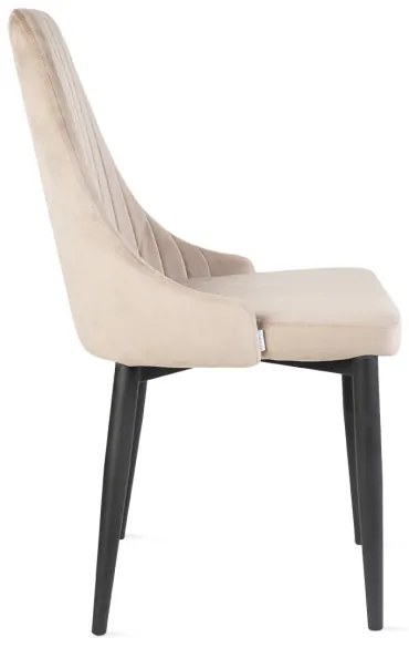 Stolička LOUIS zamatová béžová ALL 823966