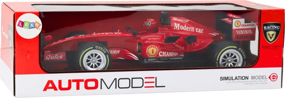 LEAN Toys RC pretekárske auto 1:12 so svetlami a zvukmi, červené