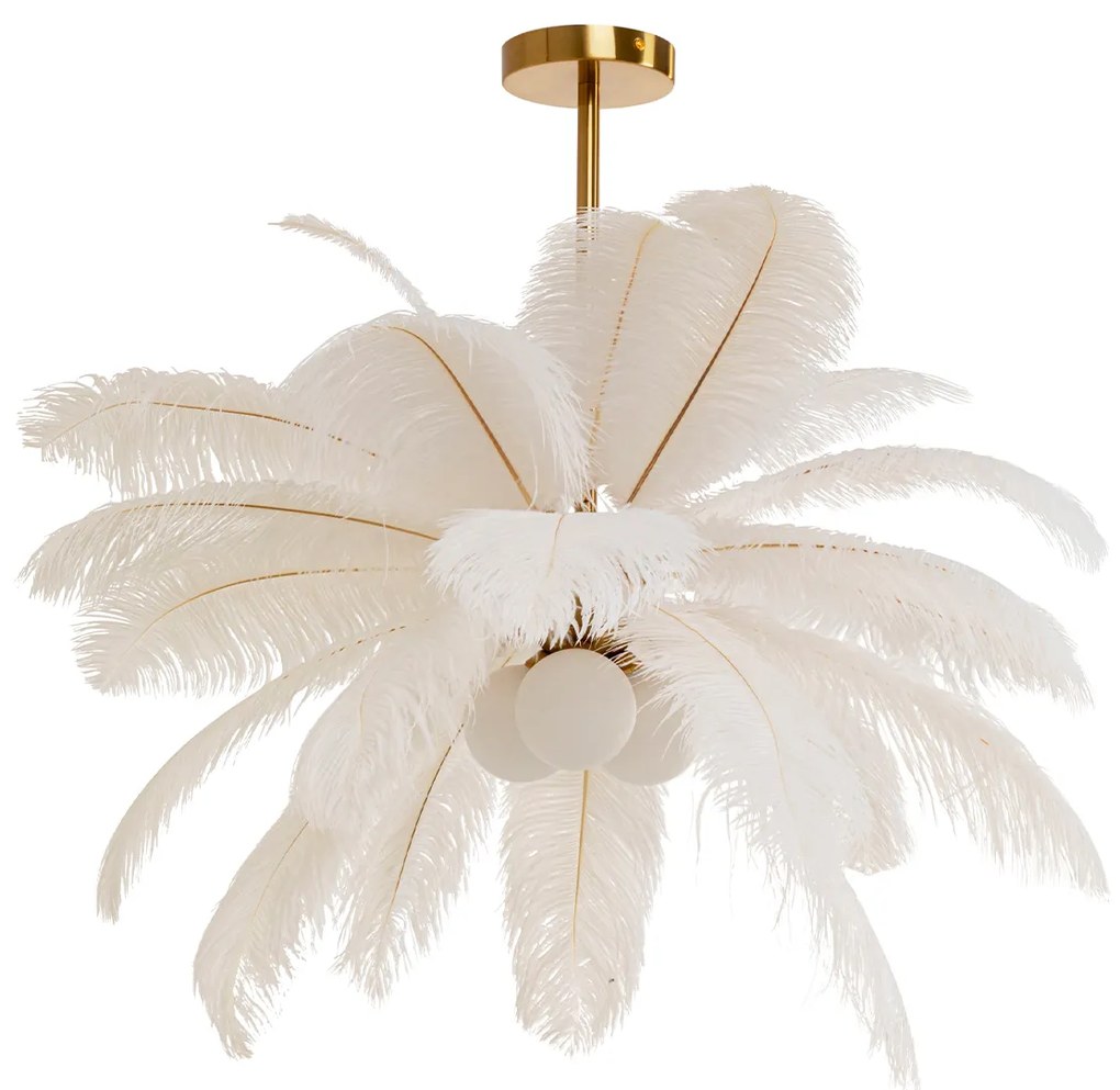Feather Palm závesná lampa Ø87 cm biela