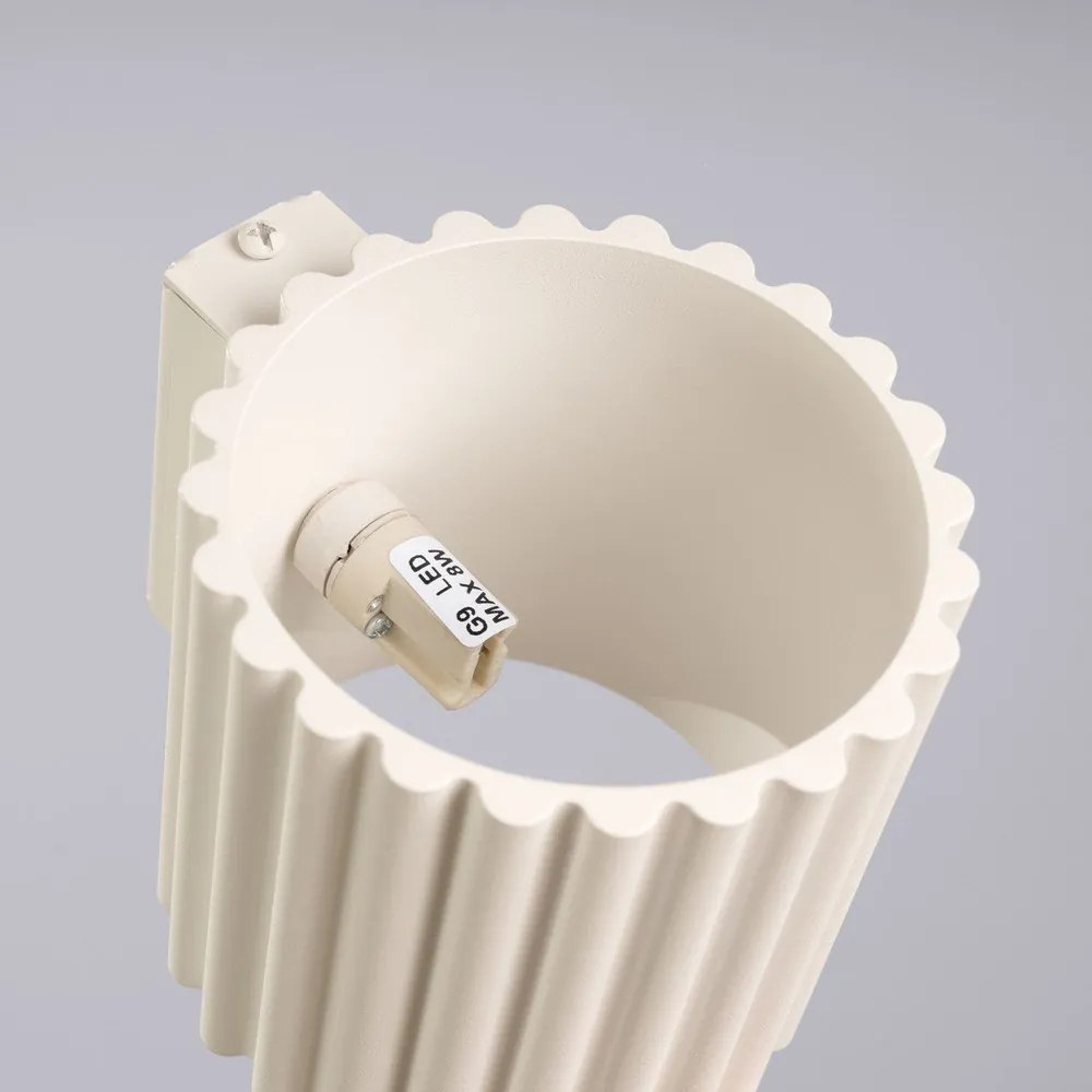 Krémové nástenné svietidlo ø 10 cm Zora – Sollux