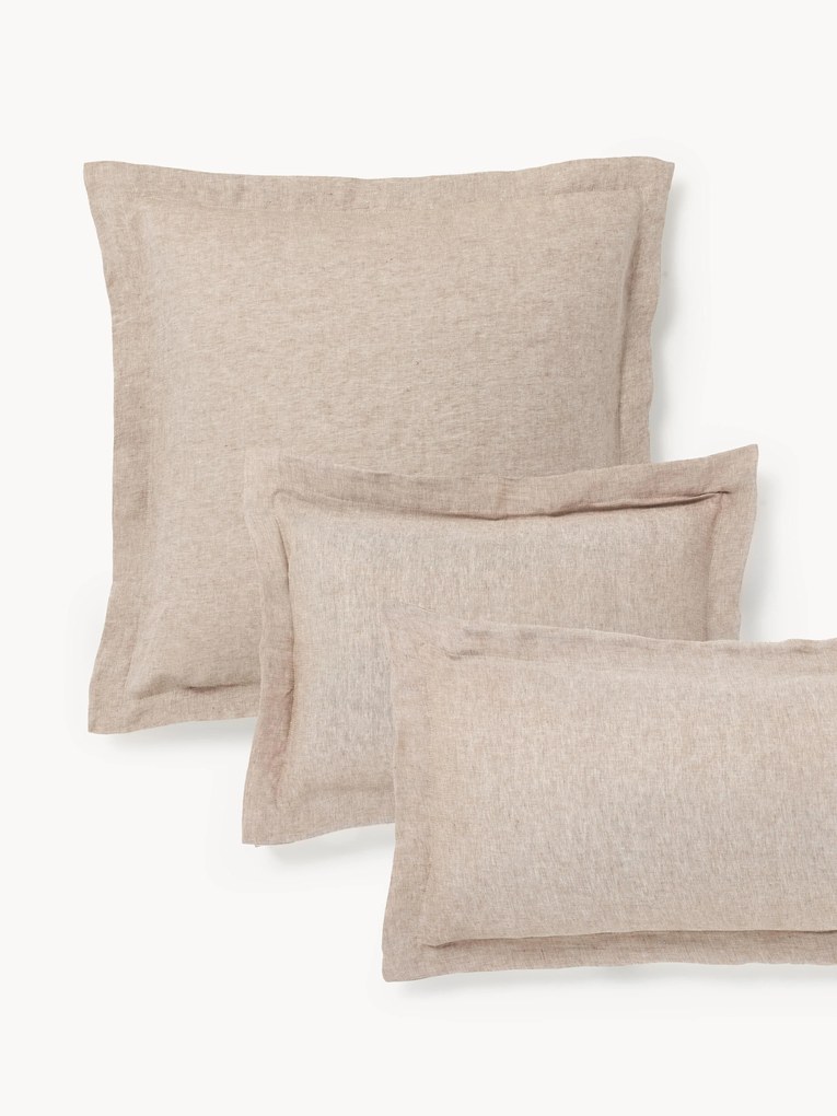 Ľanová obliečka na vankúš s lemom Linna