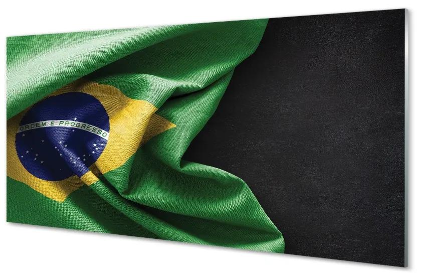 Sklenený obraz vlajka Brazílie 120x60 cm