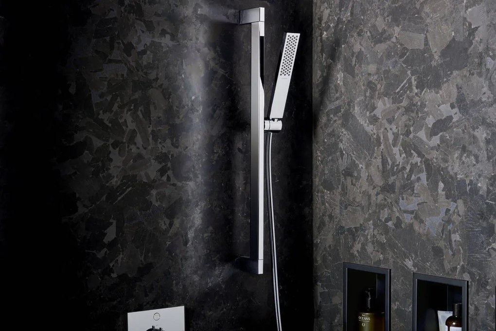 Hansgrohe Pulsify E, sprchová súprava 100 1jet EcoSmart+ so sprchovou tyčou 650 mm, chrómová, HAN-24371000