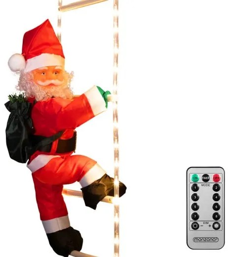 InternetovaZahrada - Mikuláš na rebríku- 48 LED diód