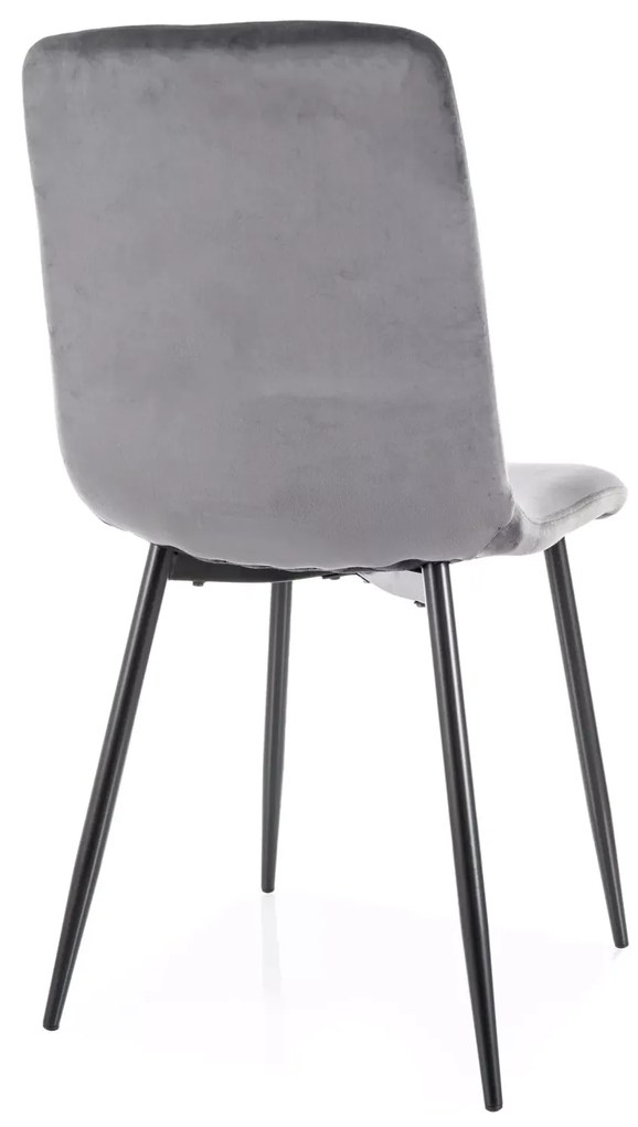Jedálenská stolička DAREN VELVET sivá