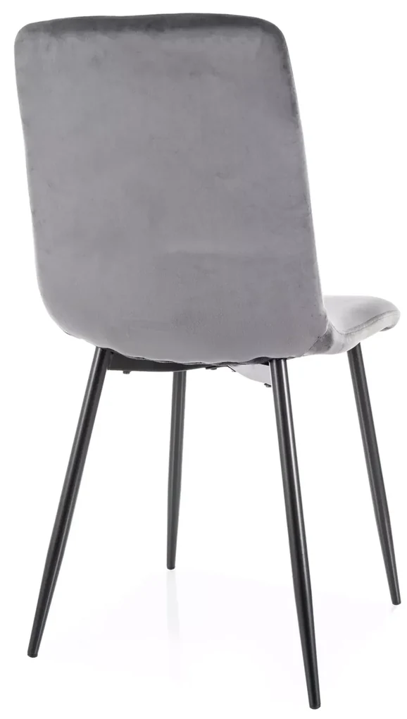 Jedálenská stolička DAREN VELVET sivá
