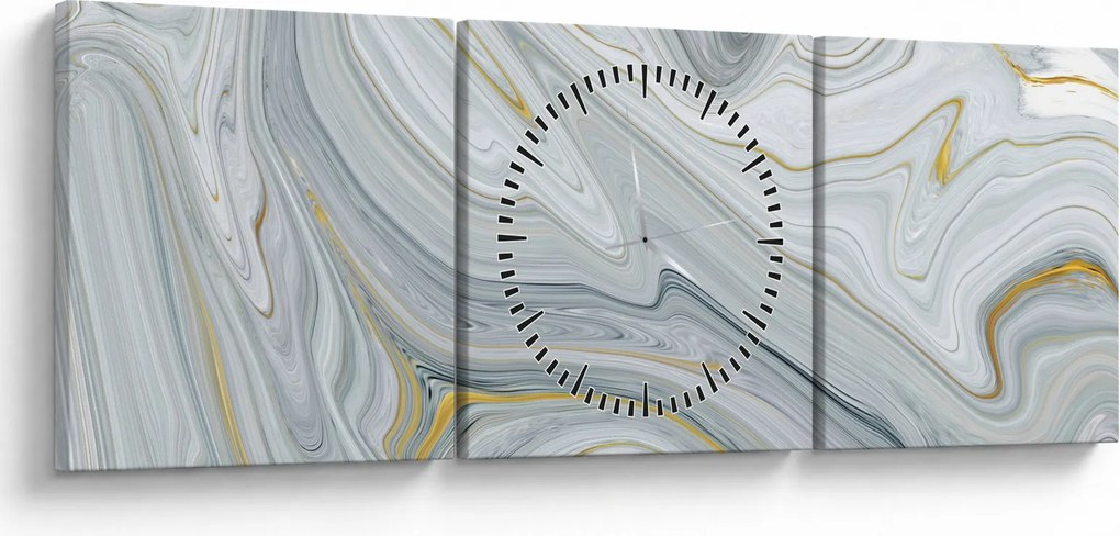 Obraz - Abstrakcia (s hodinami) (90x30 cm)